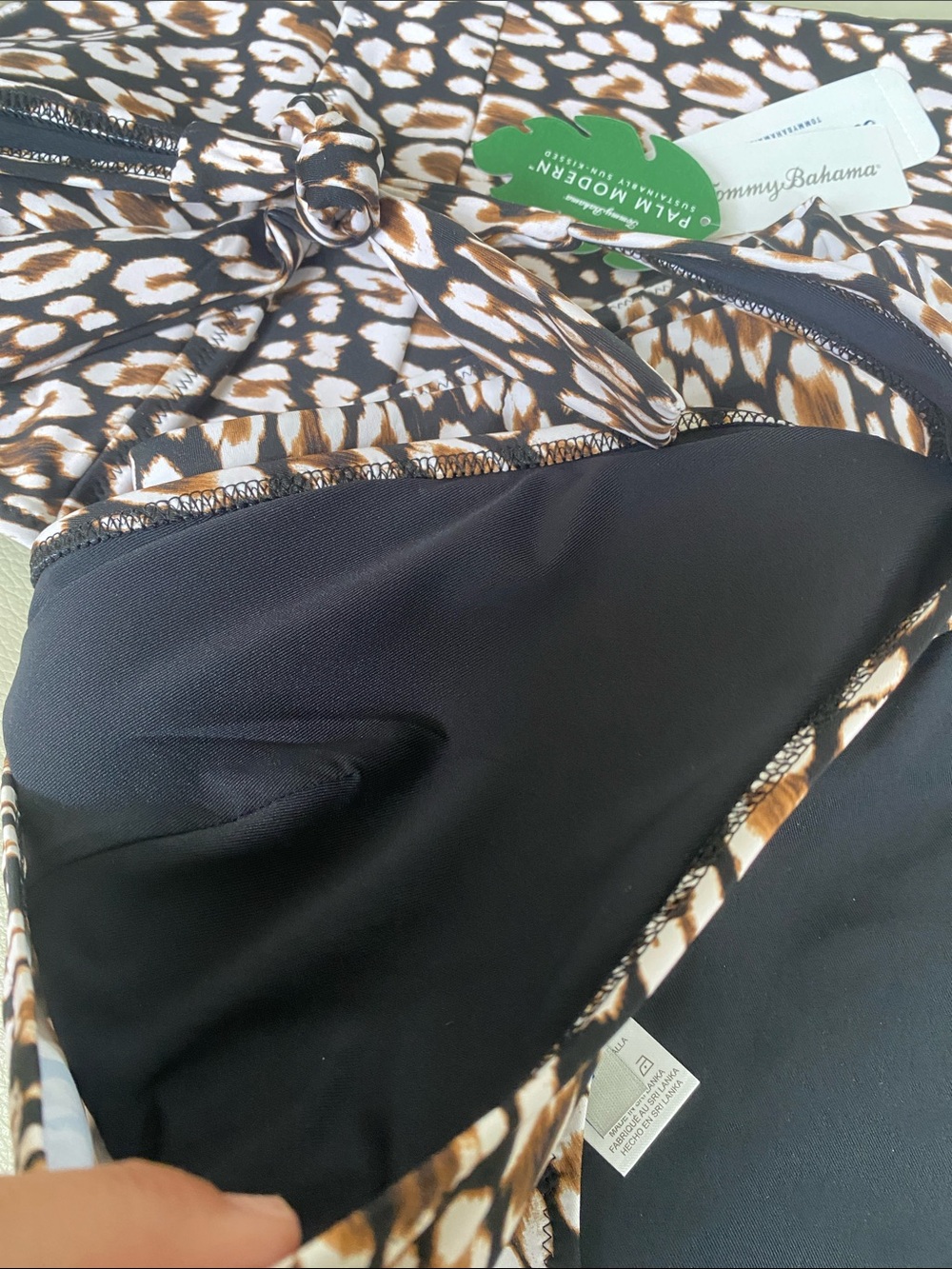 Tommy Bahama Palm Modern Safari Cat Tankini set - animal print bathing suit - Picture 8 of 9
